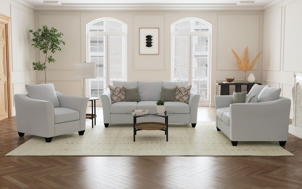 Best Furniture Outlet - Coaster - Salizar 3-piece Upholstered Flared Arm Sofa Set Sand - 508581-S3