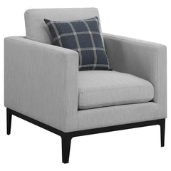 Best Furniture Outlet - Coaster - Apperson Upholstered Track Arm Accent Chair Light Grey - 508683