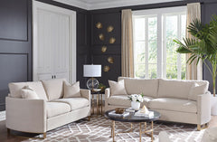 Best Furniture Outlet - Coaster - Corliss 2-piece Upholstered Arched Arm Sofa Set Beige - 508821-S2