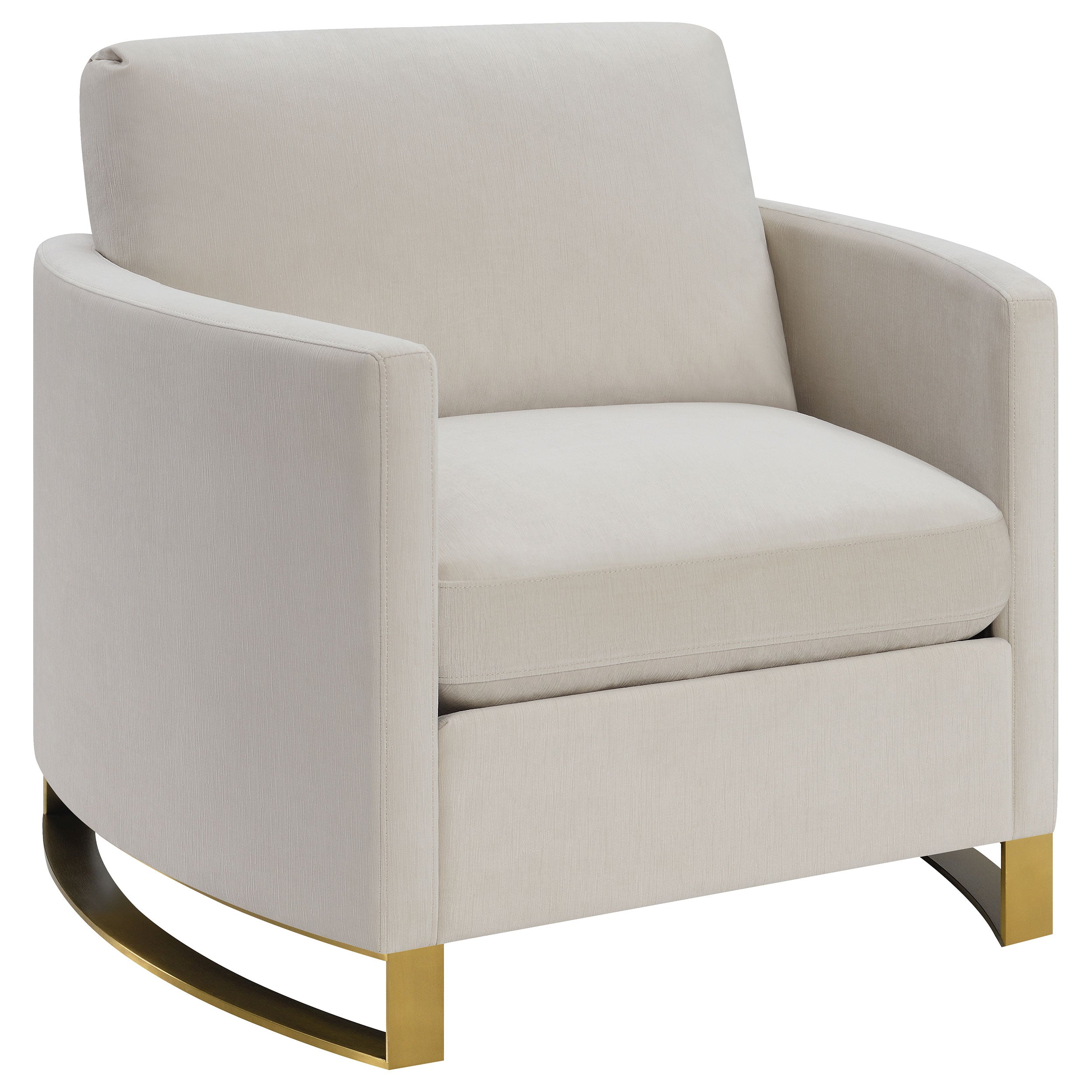 Best Furniture Outlet - Coaster - Corliss Upholstered Curved Track Arm Chair Beige - 508823