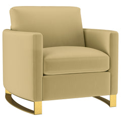 Best Furniture Outlet - Coaster - Corliss Upholstered Curved Track Arm Chair Camel - 508826