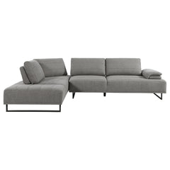 Best Furniture Outlet - Coaster - Arden Upholstered Sectional Sofa with Adjustable Back Taupe - 508888