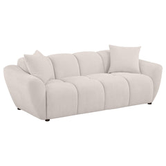 Best Furniture Outlet - Coaster - Destino Chenille Upholstered Splayed Arm Sofa Greige - 509301