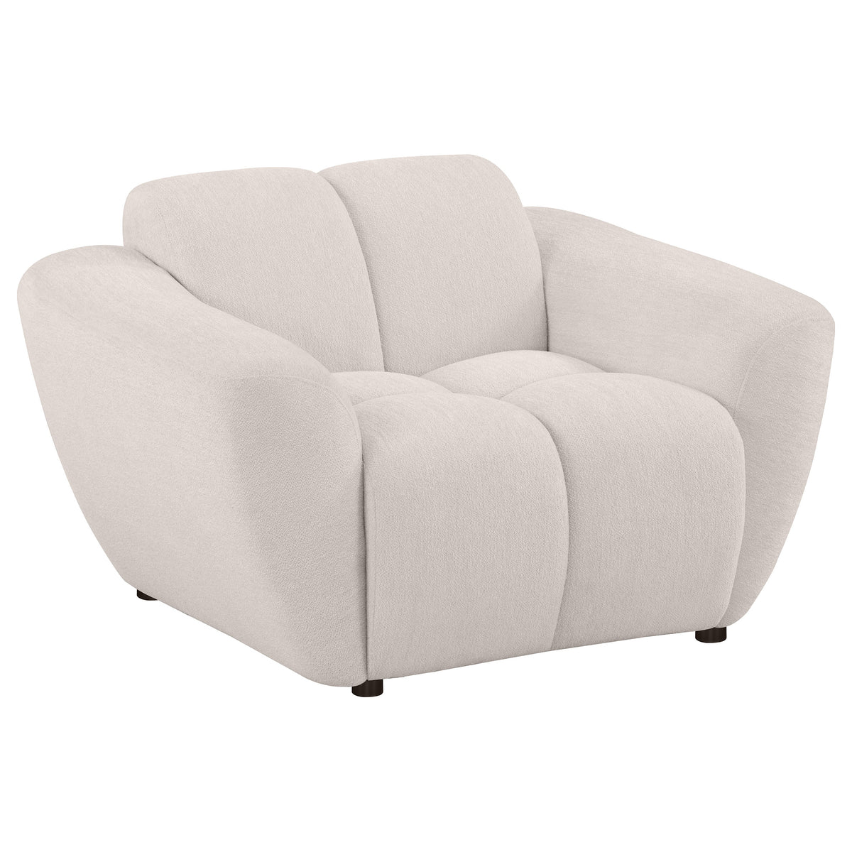 Best Furniture Outlet - Coaster - Destino Chenille Upholstered Splayed Arm Accent Chair Greige - 509303
