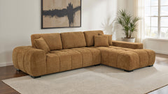 Best Furniture Outlet - Coaster - Octavia Upholstered Sectional Chaise Sofa Amber - 509340