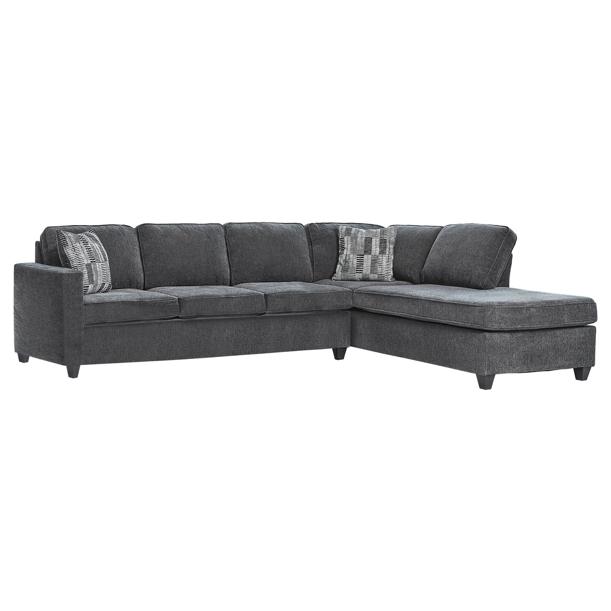Best Furniture Outlet - Coaster - Mccord Upholstered Track Arm Sectional Sofa Dark Grey - 509347