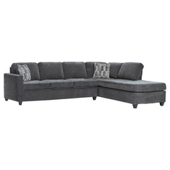 Best Furniture Outlet - Coaster - Mccord Upholstered Track Arm Sectional Sofa Dark Grey - 509347