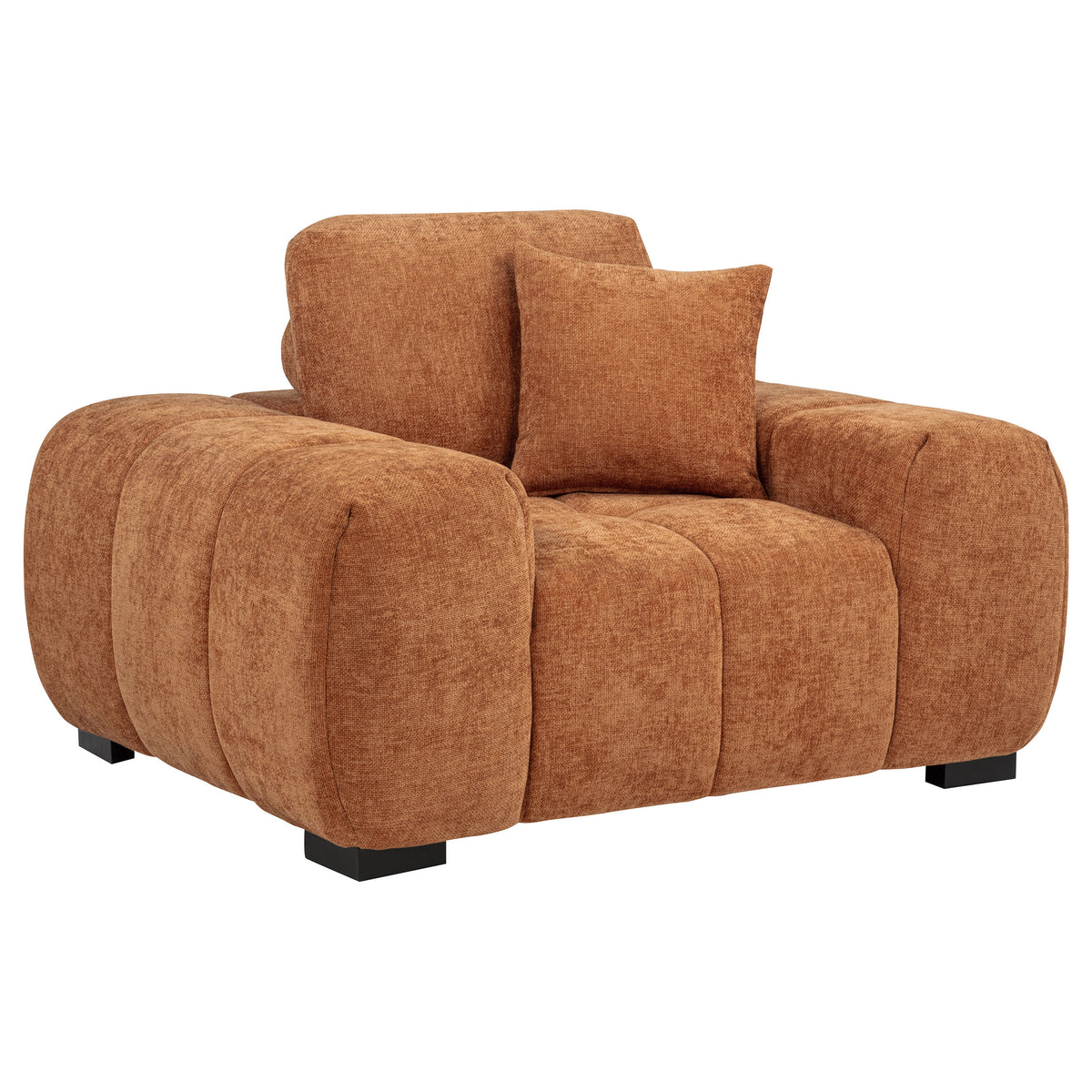 Best Furniture Outlet - Coaster - Octavia Upholstered Track Arm Accent Chair Orange - 509353