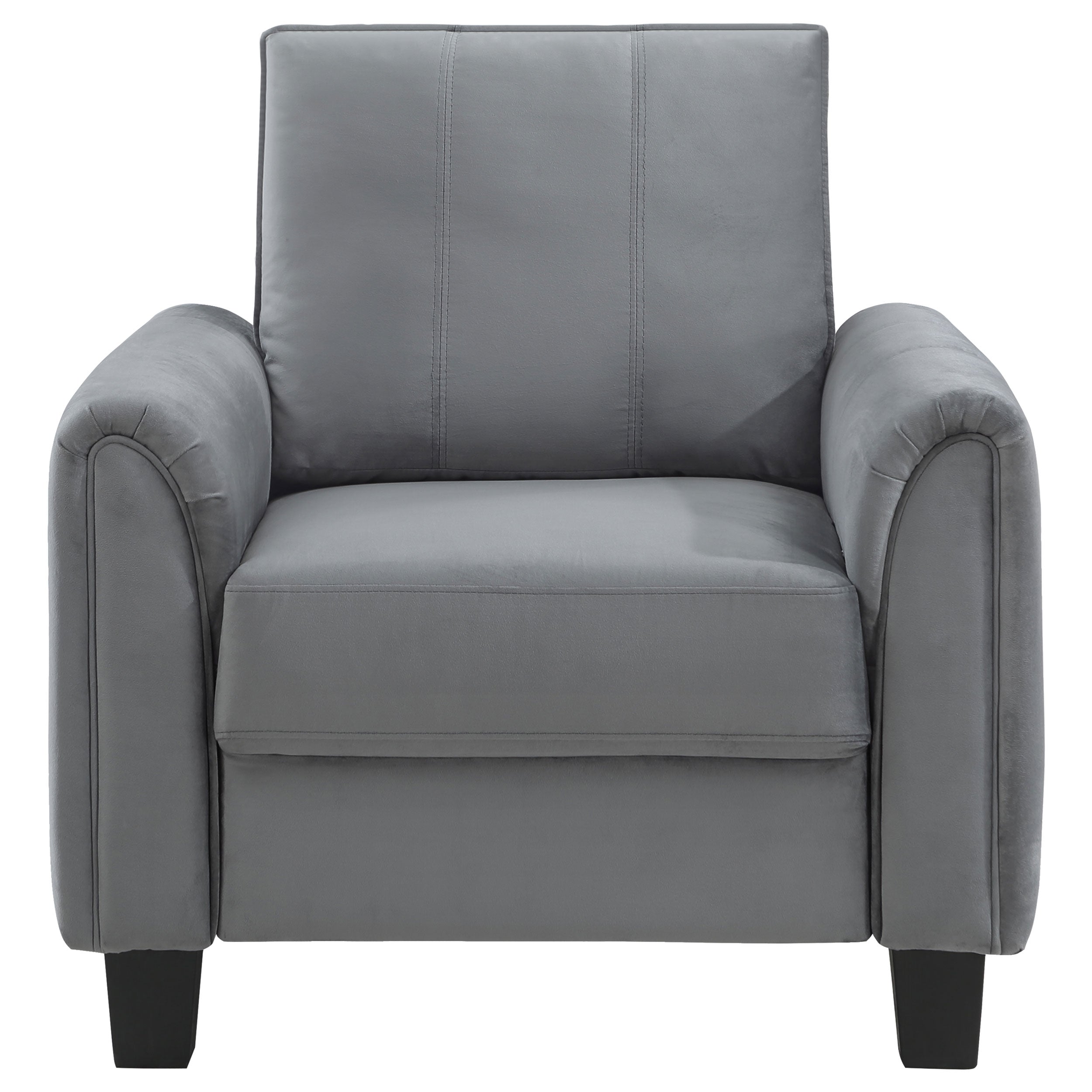Davis 3-piece Upholstered Rolled Arm Sofa Grey