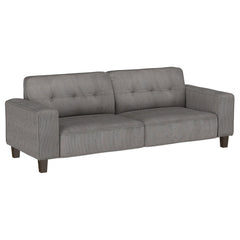 Best Furniture Outlet - Coaster - Deerhurst Upholstered Track Arm Tufted Sofa Charcoal - 509641