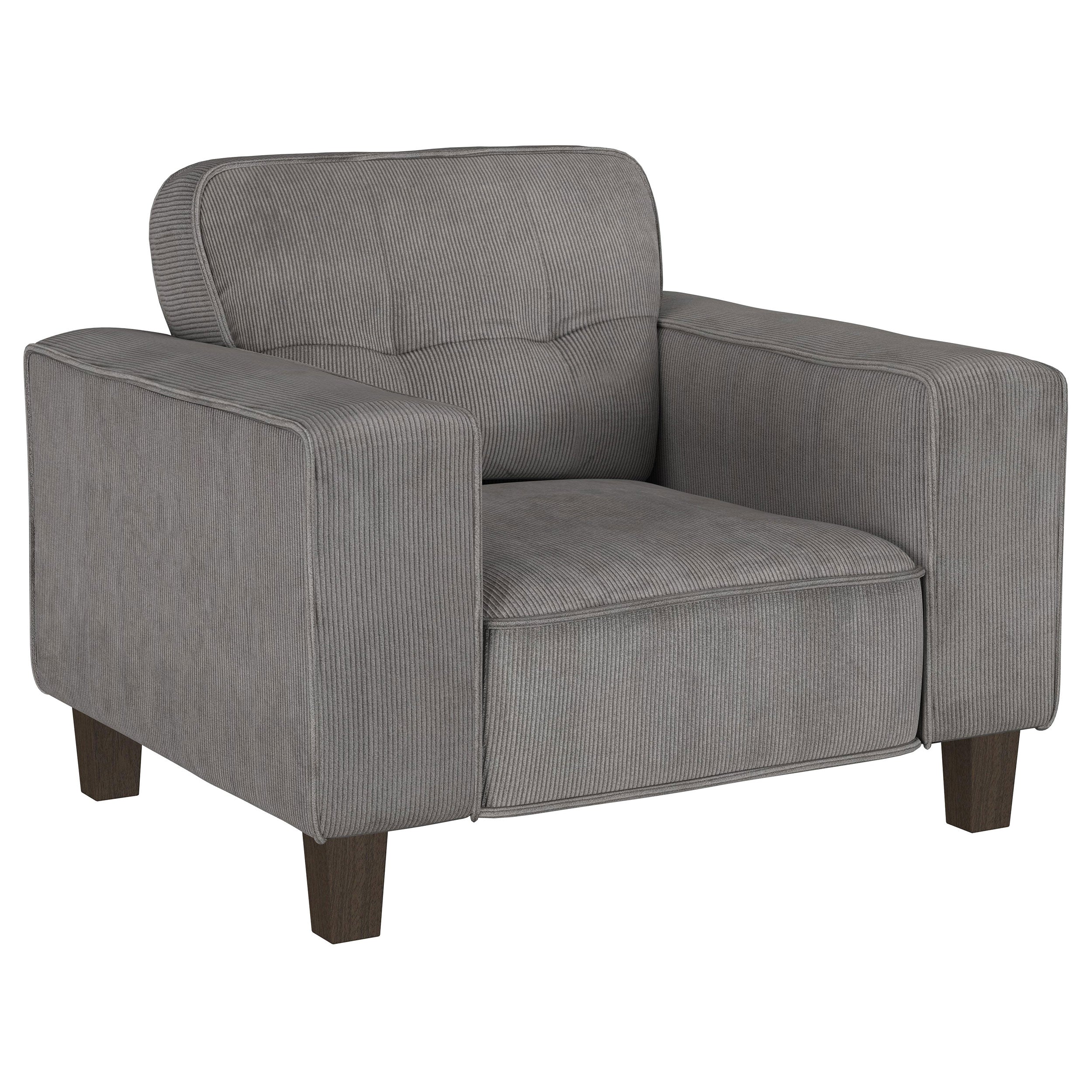 Best Furniture Outlet - Coaster - Deerhurst Upholstered Track Arm Tufted Accent Chair Charcoal - 509643