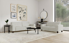 Best Furniture Outlet - Coaster - Deerhurst 2-piece Upholstered Track Arm Sofa Set Greige - 509647-S2
