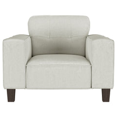 Deerhurst Upholstered Track Arm Tufted Accent Chair Greige