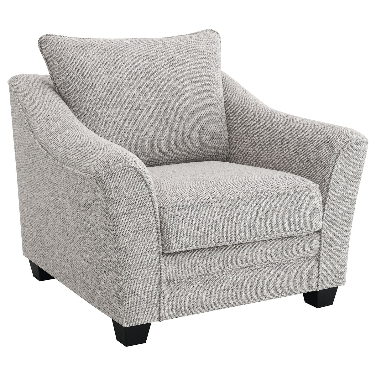 Best Furniture Outlet - Coaster - Tomkins Boucle Upholstered Chair Light Grey - 509673