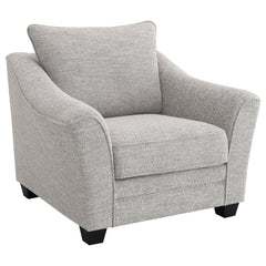 Best Furniture Outlet - Coaster - Tomkins Boucle Upholstered Chair Light Grey - 509673