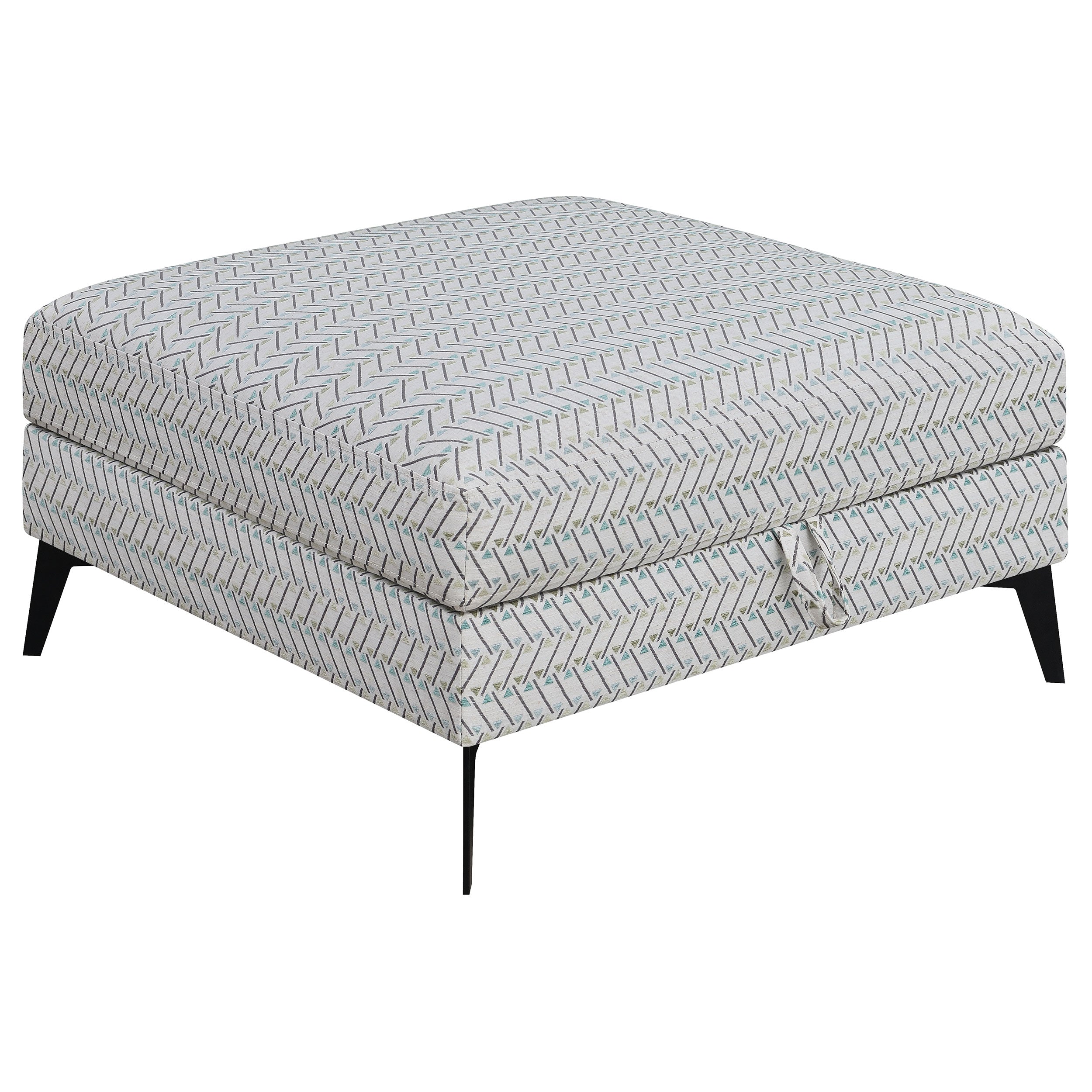 Best Furniture Outlet - Coaster - Clint Square Upholstered Tufted Storage Ottoman Aloe - 509807