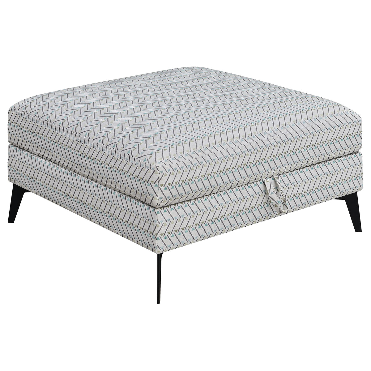 Best Furniture Outlet - Coaster - Clint Square Upholstered Tufted Storage Ottoman Aloe - 509807