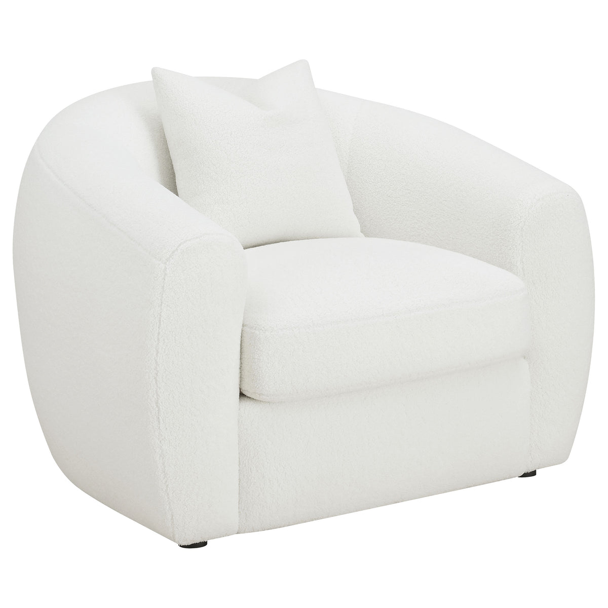 Best Furniture Outlet - Coaster - Isabella Faux Sheepskin Upholstered Accent Chair Natural - 509873