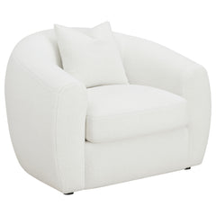 Best Furniture Outlet - Coaster - Isabella Faux Sheepskin Upholstered Accent Chair Natural - 509873