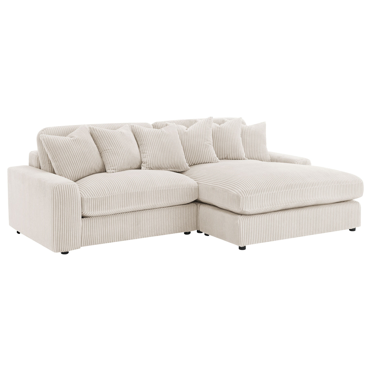 Best Furniture Outlet - Coaster - Blaine Upholstered Reversible Chaise Sectional Sofa Sand - 509899