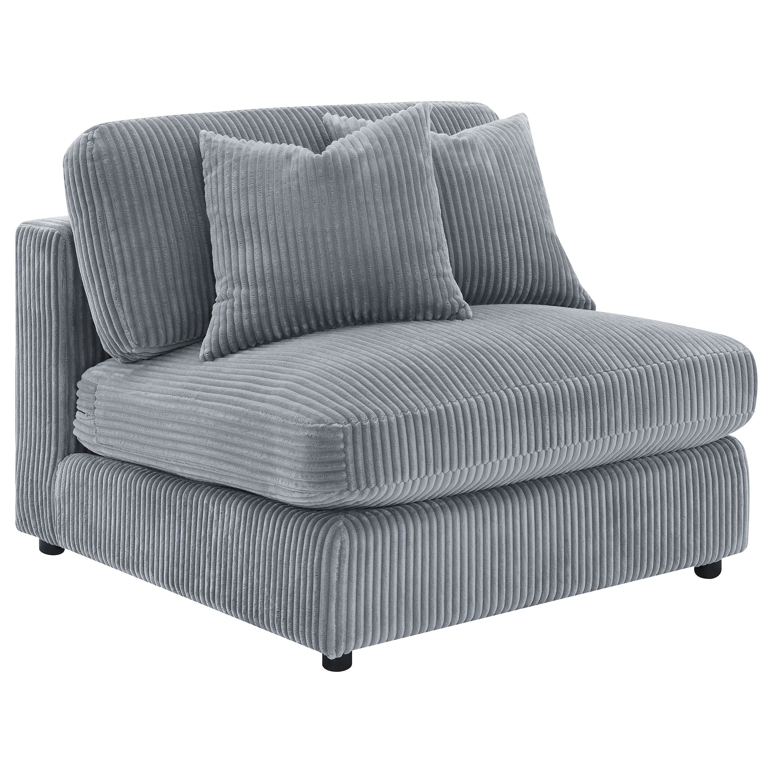 Blaine Upholstered Reversible Chaise Sectional Sofa Fog