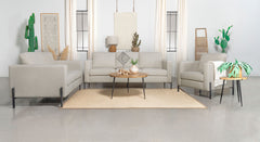Best Furniture Outlet - Coaster - Tilly 3-piece Upholstered Track Arm Sofa Set Oatmeal - 509901-S3