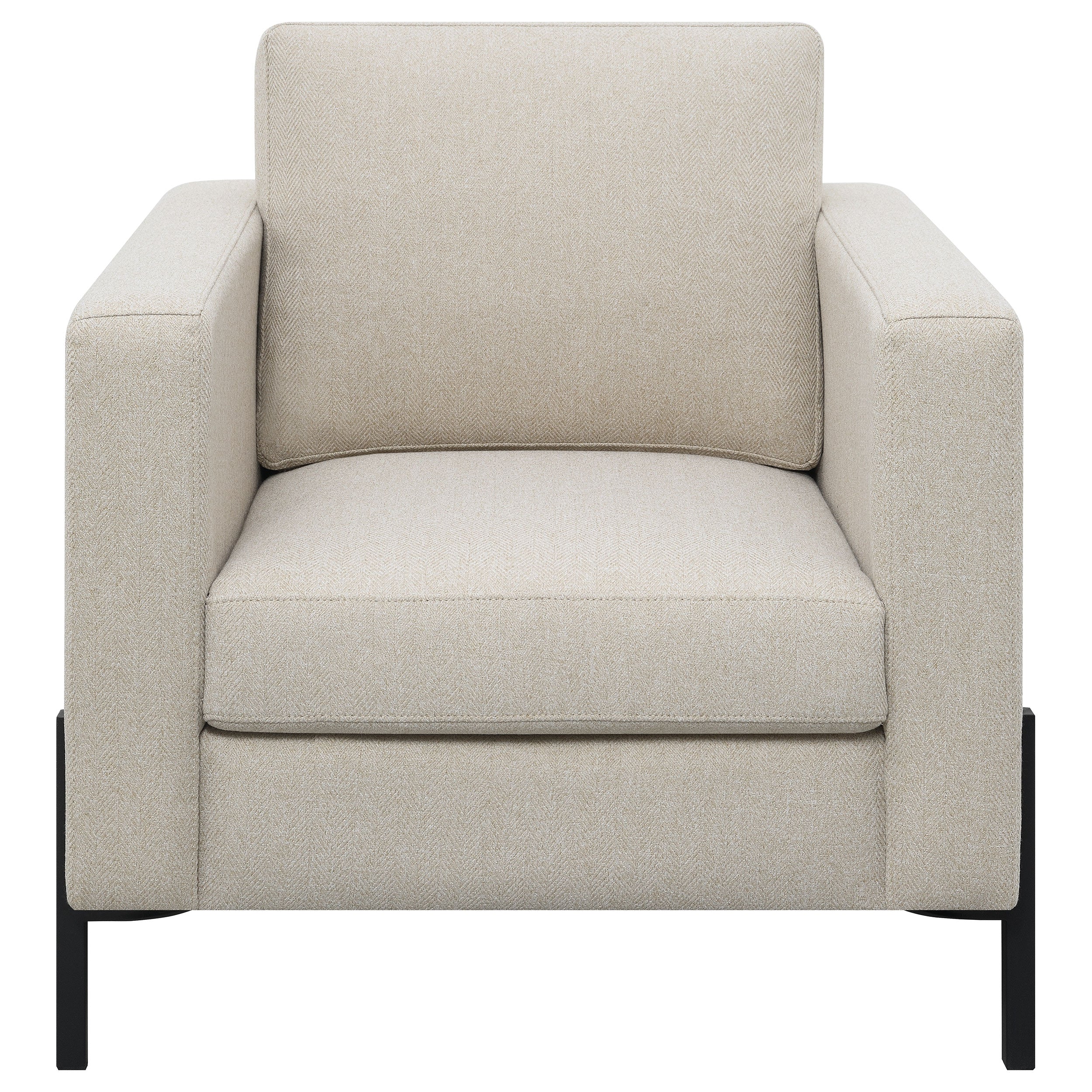 Tilly 3-piece Upholstered Track Arm Sofa Set Oatmeal