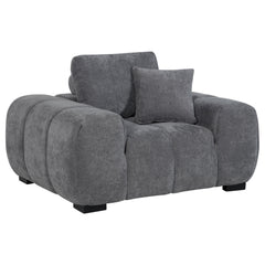 Best Furniture Outlet - Coaster - Octavia Upholstered Track Arm Accent Chair Charcoal Grey - 509967