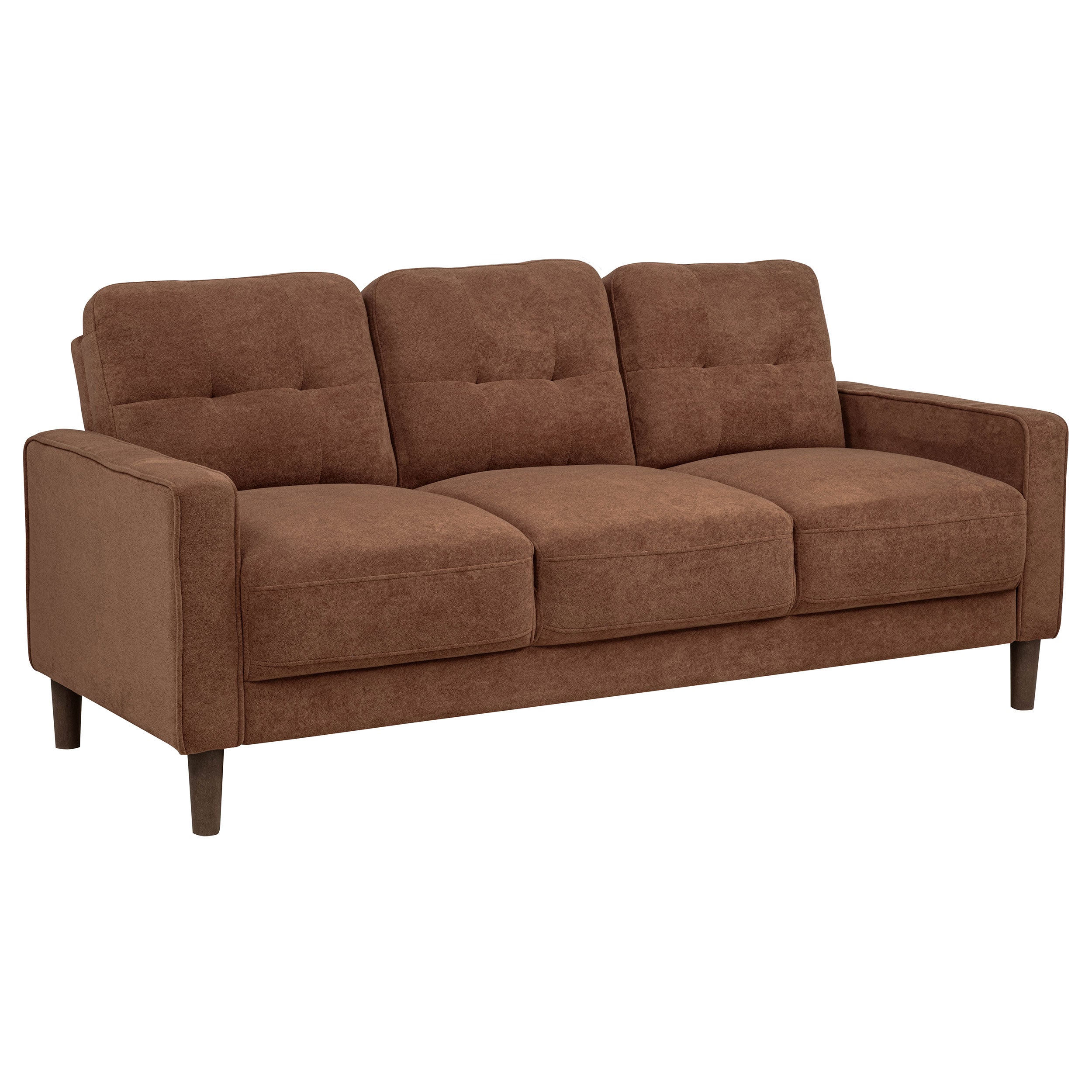Best Furniture Outlet - Coaster - Bowen II Fabric Upholstered Track Arm Sofa Rust - 509971
