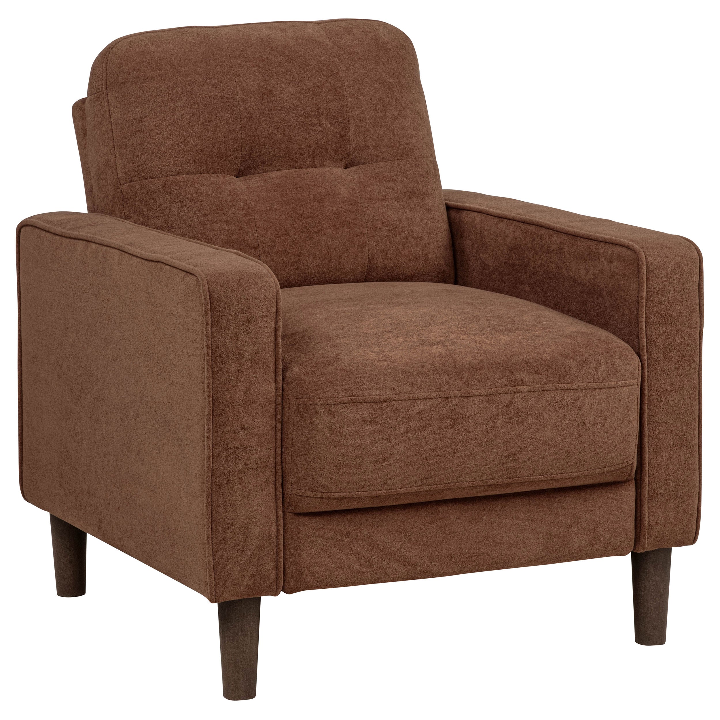 Best Furniture Outlet - Coaster - Bowen II Fabric Upholstered Track Arm Accent Chair Rust - 509973