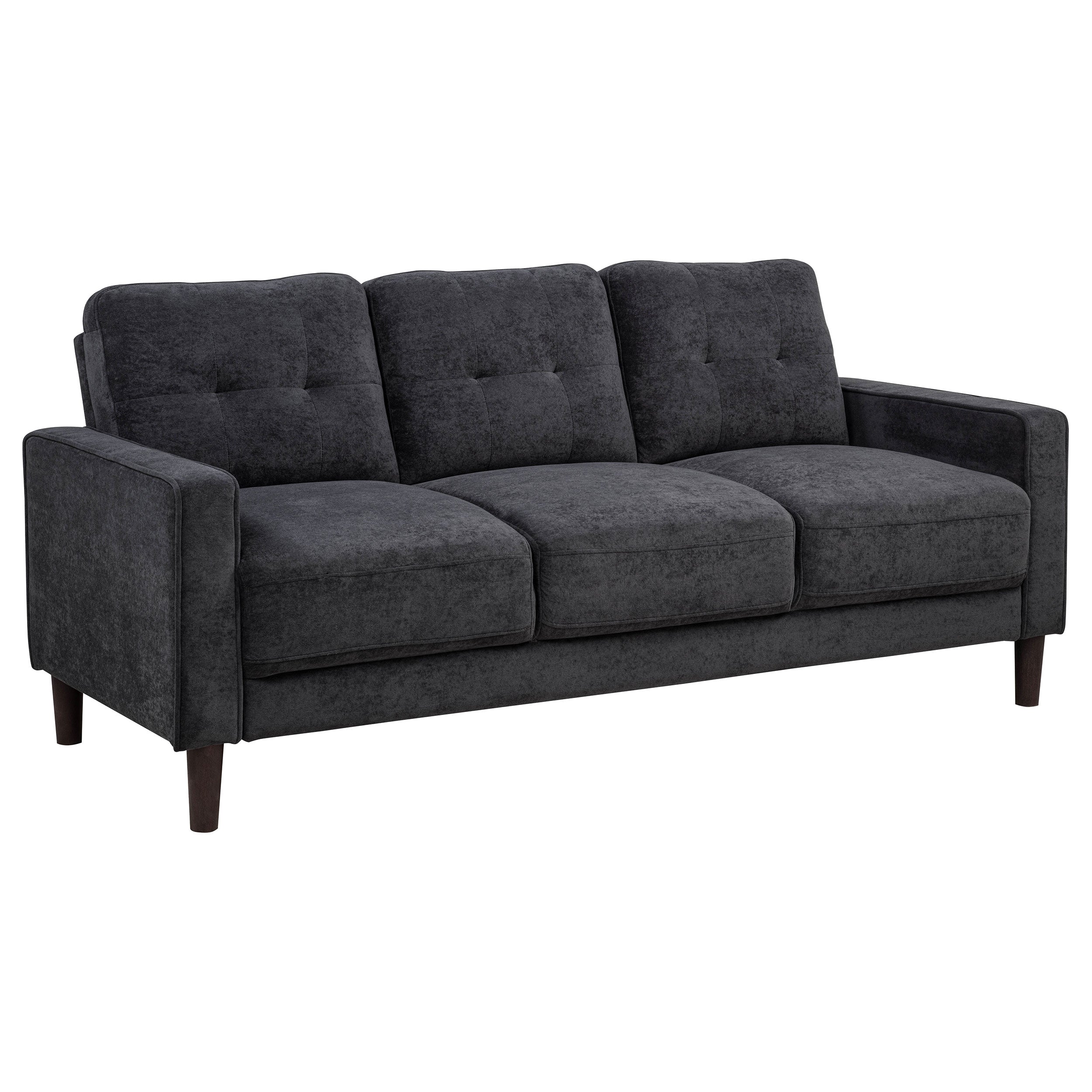 Best Furniture Outlet - Coaster - Bowen II Fabric Upholstered Track Arm Sofa Steel Grey - 509981
