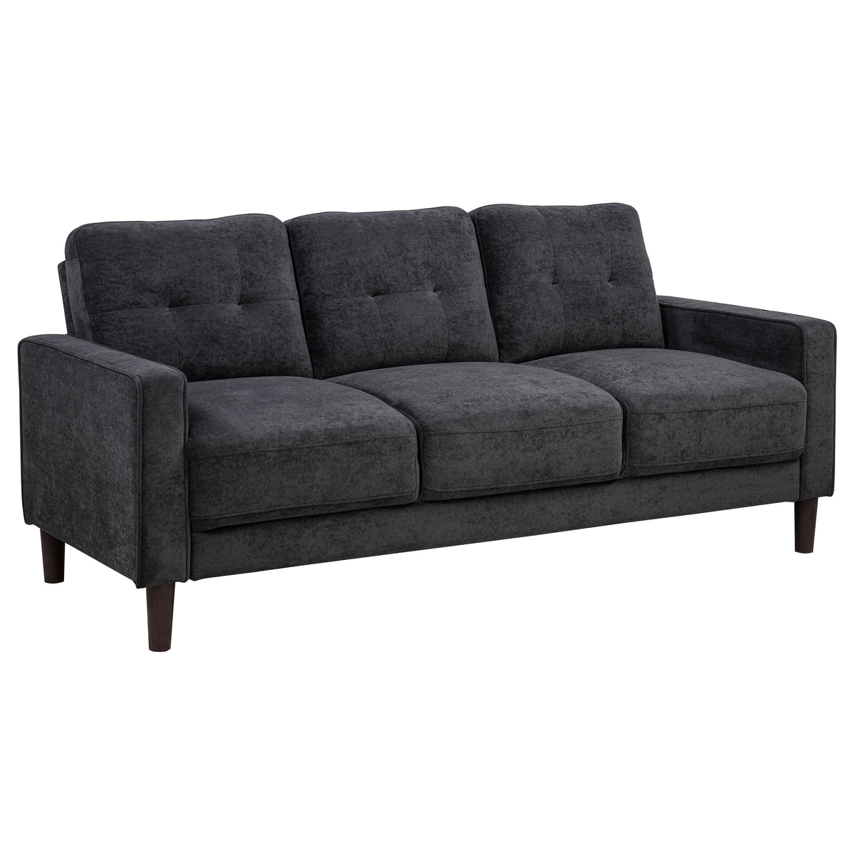 Best Furniture Outlet - Coaster - Bowen II Fabric Upholstered Track Arm Sofa Steel Grey - 509981