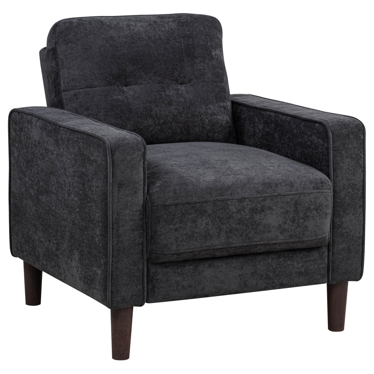 Best Furniture Outlet - Coaster - Bowen II Fabric Upholstered Track Arm Chair Steel Grey - 509983