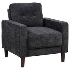 Best Furniture Outlet - Coaster - Bowen II Fabric Upholstered Track Arm Chair Steel Grey - 509983