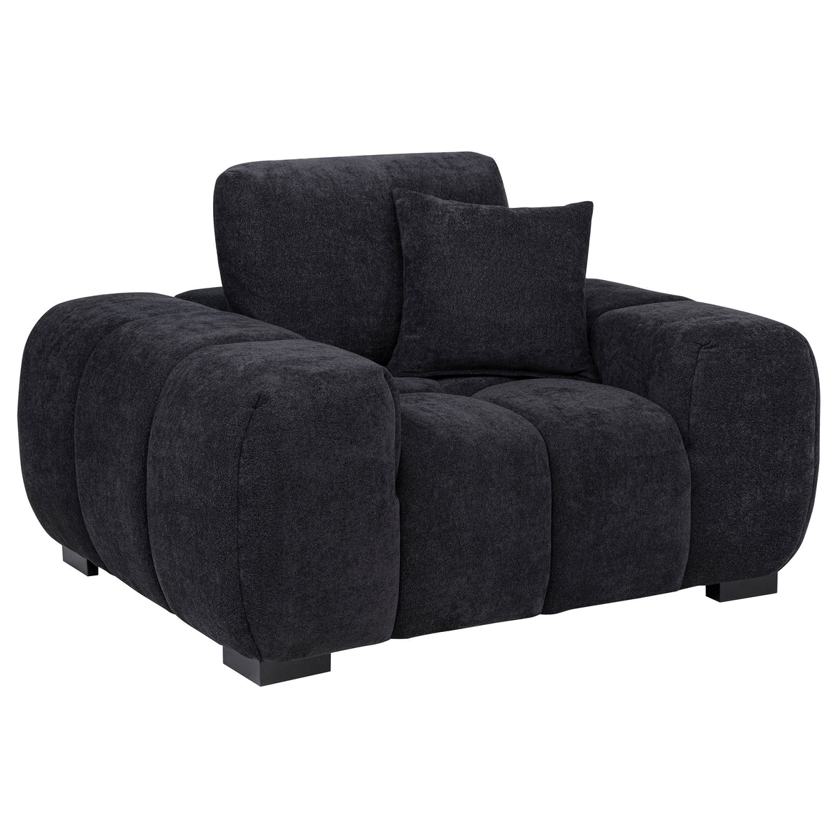 Best Furniture Outlet - Coaster - Octavia Upholstered Track Arm Accent Chair Black - 511063