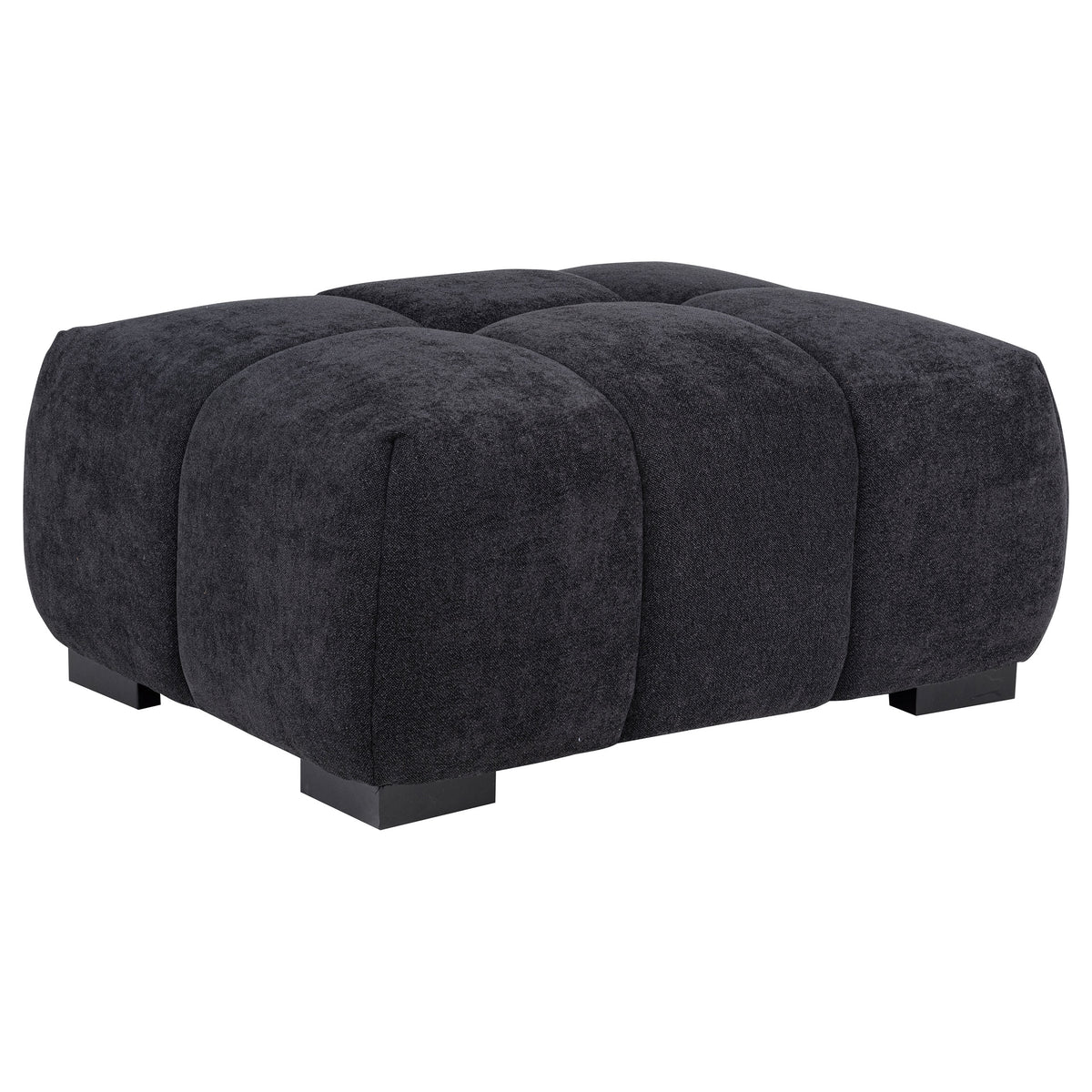 Best Furniture Outlet - Coaster - Octavia Upholstered Rectangular Ottoman Black - 511064