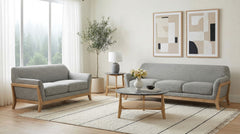 Best Furniture Outlet - Coaster - Vaughn 2-piece Fabric Upholstered Flared Arm Sofa Set Grey - 511071-S2