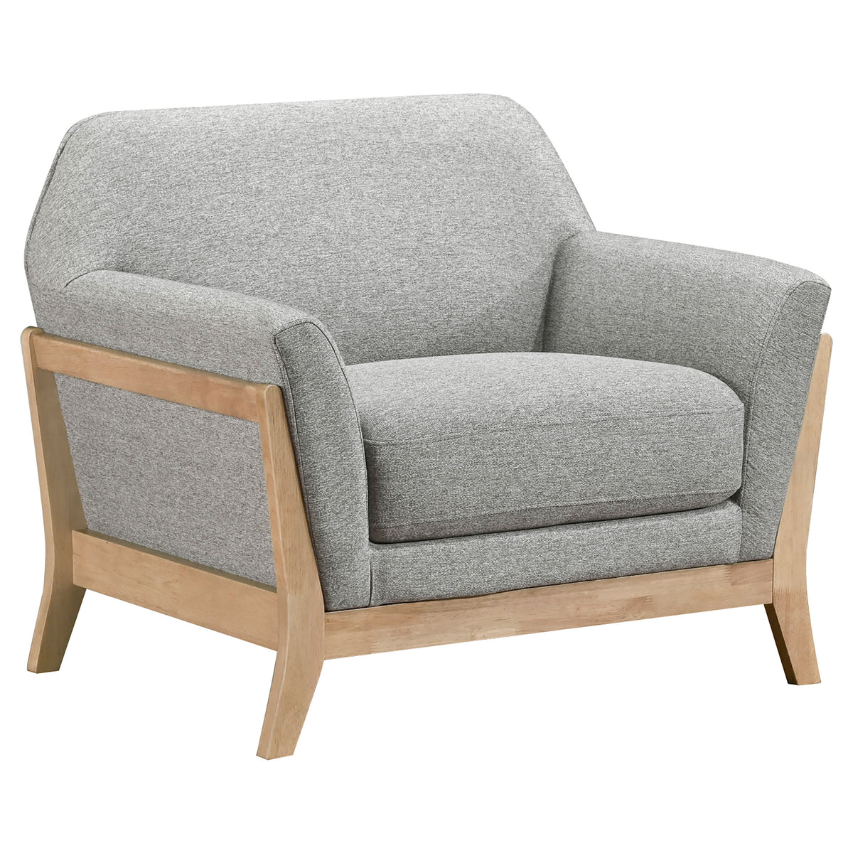 Best Furniture Outlet - Coaster - Vaughn Fabric Upholstered Flared Arm Accent Chair Grey - 511073