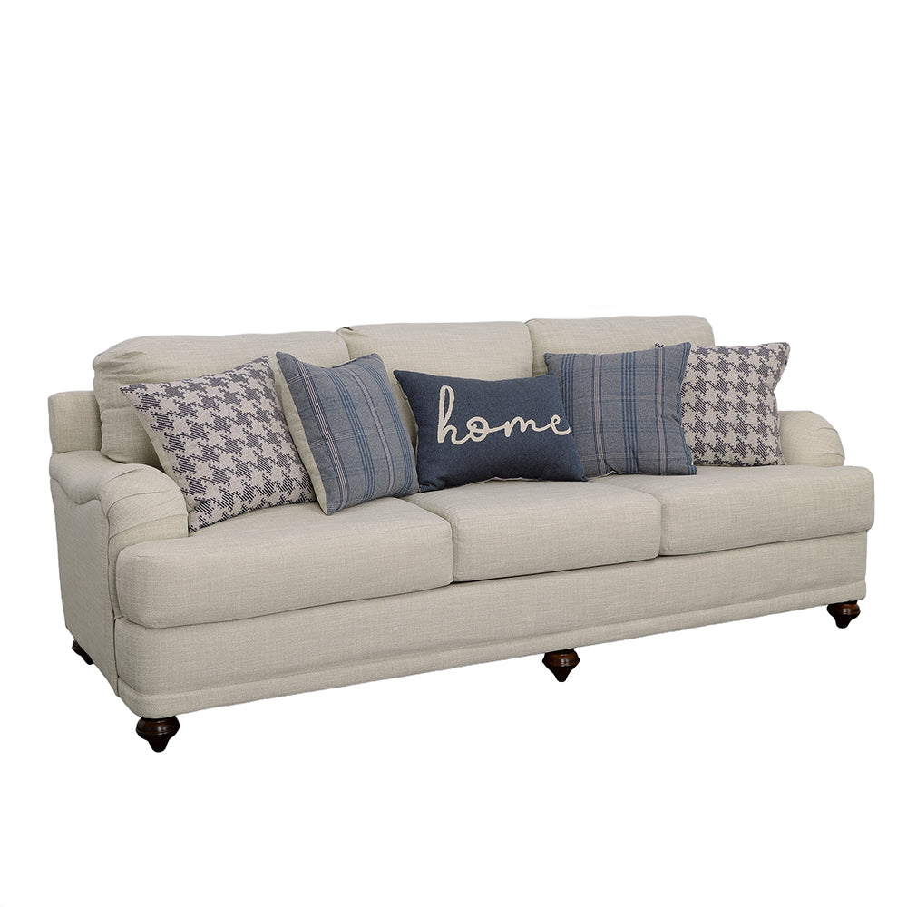 Best Furniture Outlet - Coaster - Glenn Upholstered English Arm Sofa Light Grey and Blue - 511091