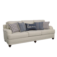 Best Furniture Outlet - Coaster - Glenn Upholstered English Arm Sofa Light Grey and Blue - 511091