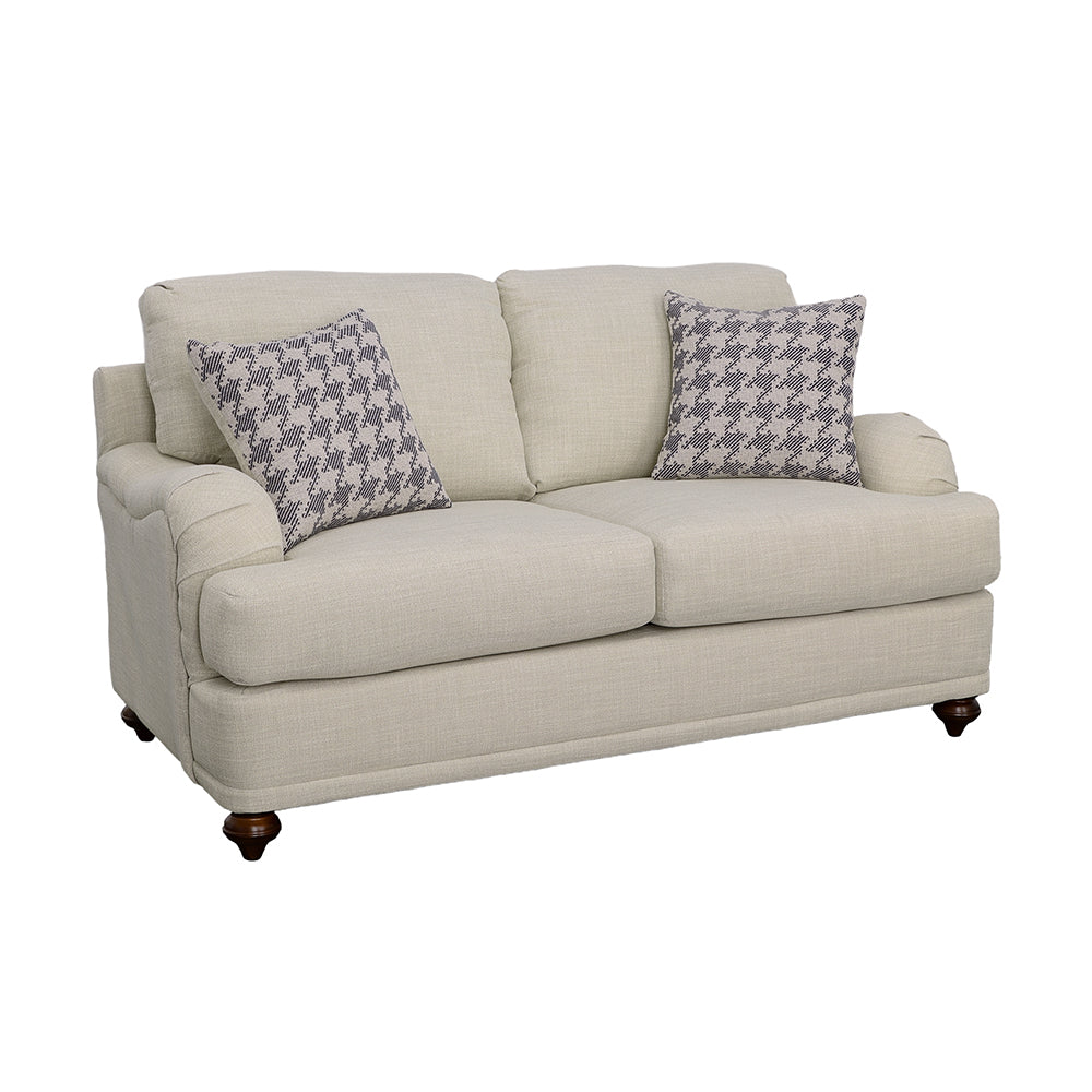 Best Furniture Outlet - Coaster - Glenn Upholstered English Arm Loveseat Light Grey and Blue - 511092