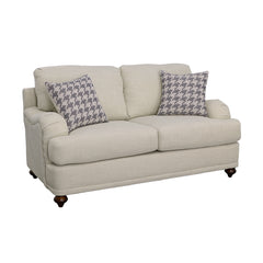 Best Furniture Outlet - Coaster - Glenn Upholstered English Arm Loveseat Light Grey and Blue - 511092