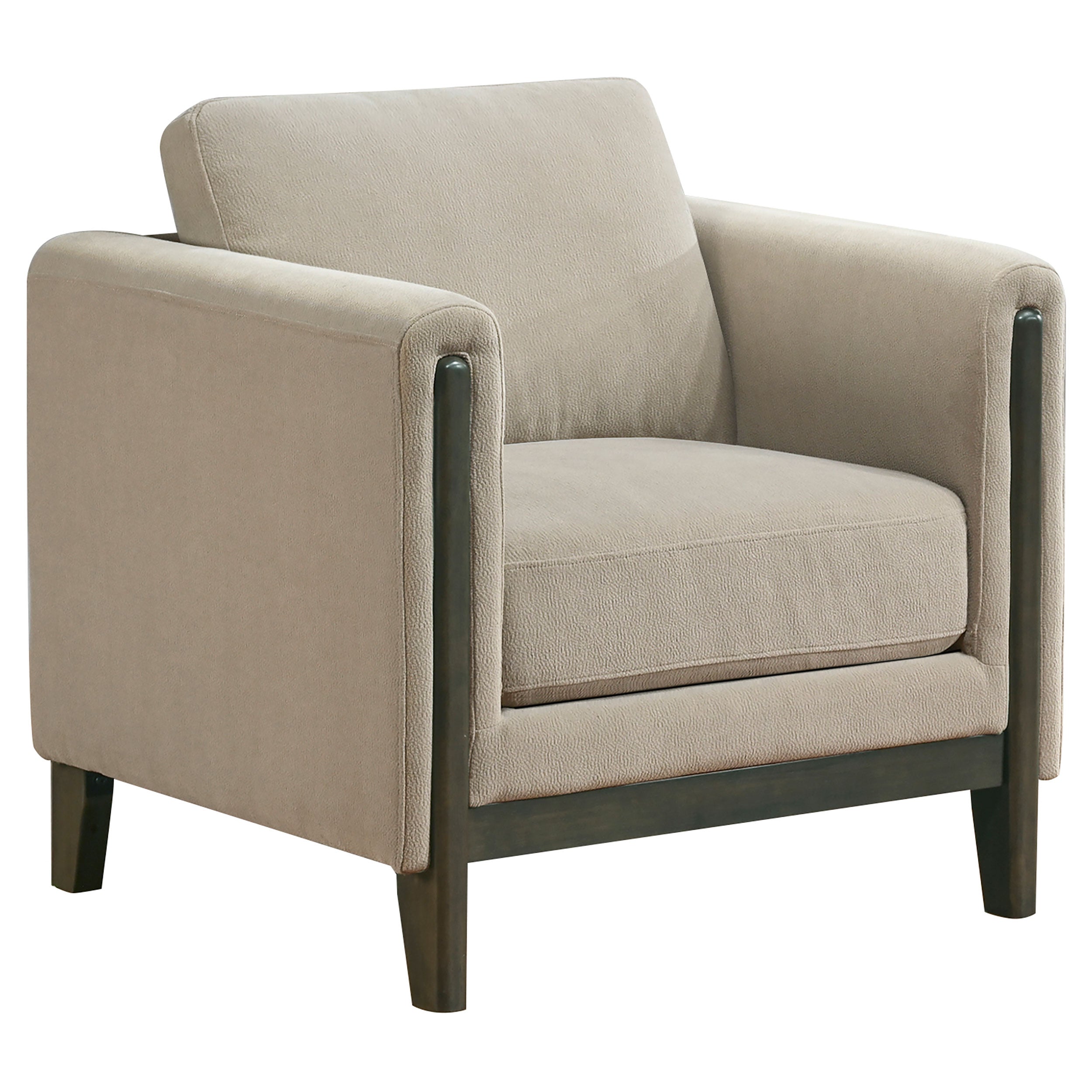 Best Furniture Outlet - Coaster - Islington Fabric Upholstered Panel Arm Accent Chair Taupe - 511103
