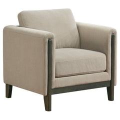 Best Furniture Outlet - Coaster - Islington Fabric Upholstered Panel Arm Accent Chair Taupe - 511103