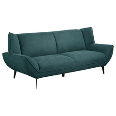 Best Furniture Outlet - Coaster - Acton Upholstered Flared Arm Sofa Teal Blue - 511161