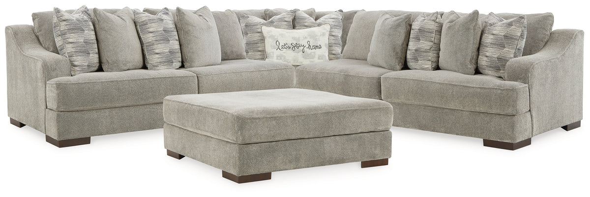 Best Furniture Outlet - Ashley Furniture - Bayless 3-Piece Sectional and Ottoman - 3-Piece Sectional and Ottoman - 52304U2