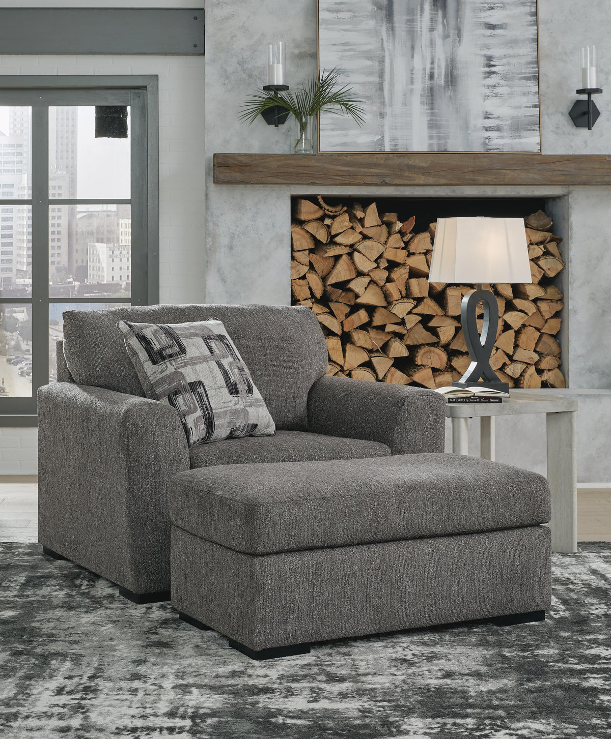 Best Furniture Outlet - Ashley Furniture - Gardiner Oversized Chair and Ottoman - Oversized Chair and Ottoman - 52404U2
