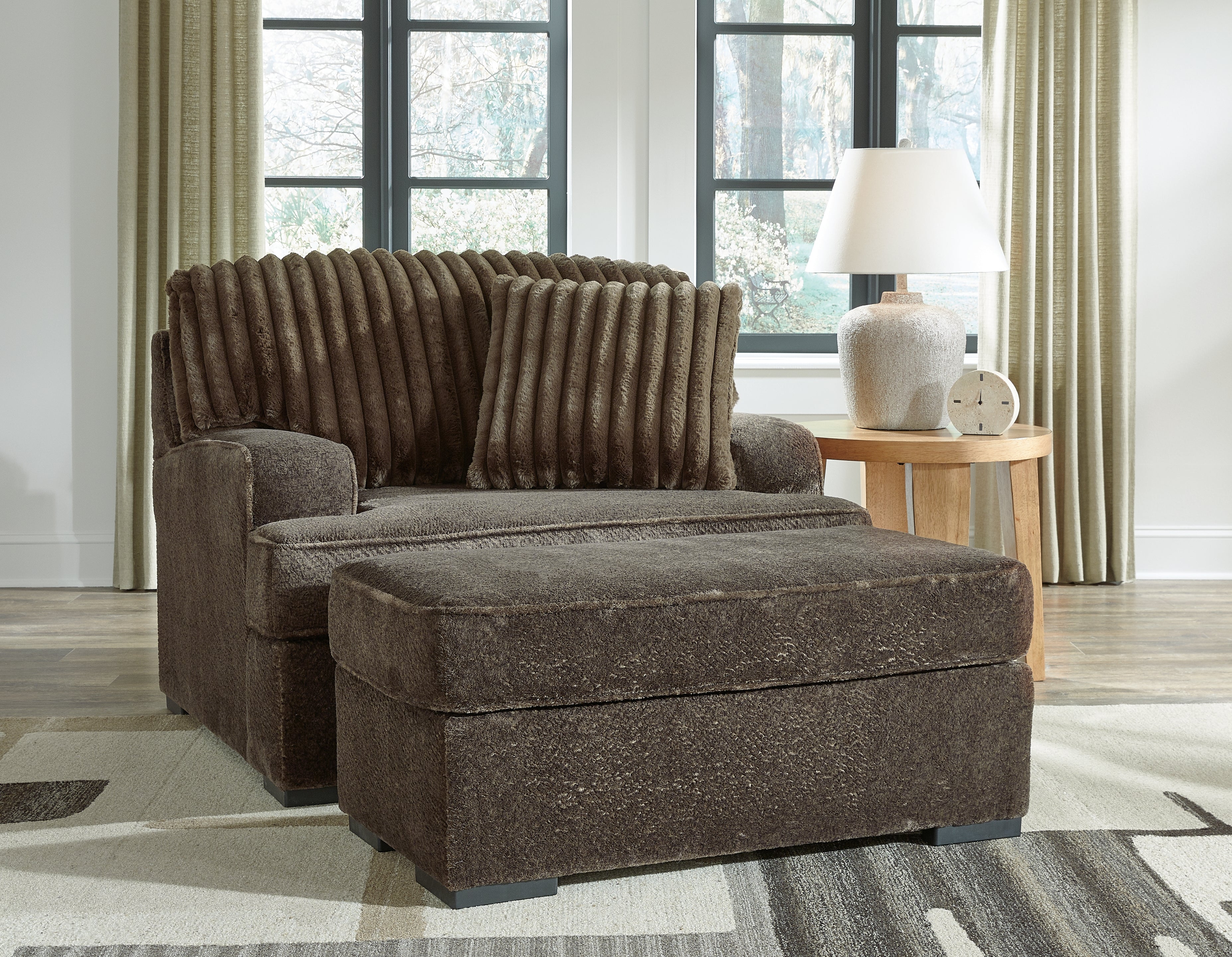 Best Furniture Outlet - Ashley Furniture - Aylesworth Oversized Chair and Ottoman - Oversized Chair and Ottoman - 53702U1