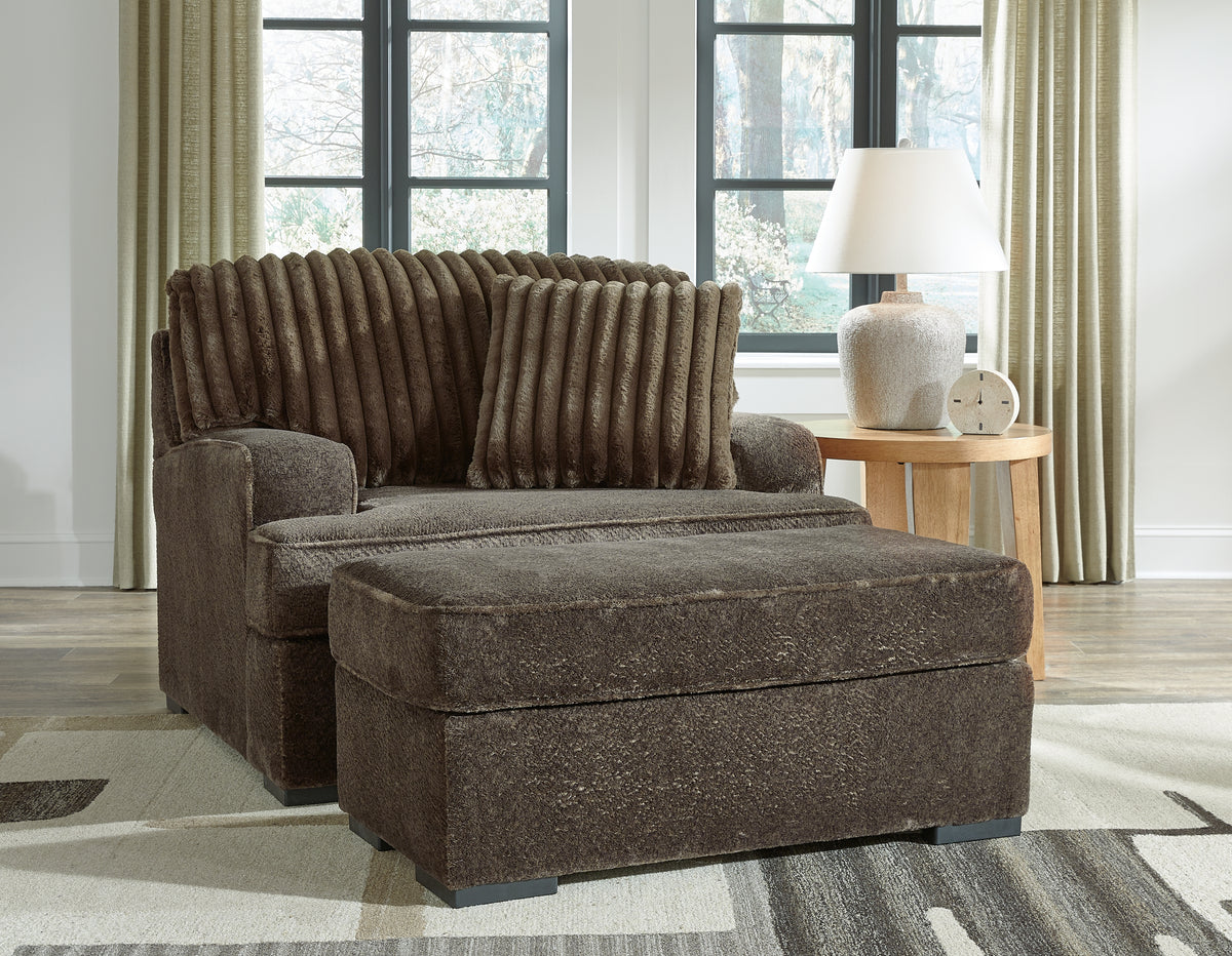 Best Furniture Outlet - Ashley Furniture - Aylesworth Oversized Chair and Ottoman - Oversized Chair and Ottoman - 53702U1