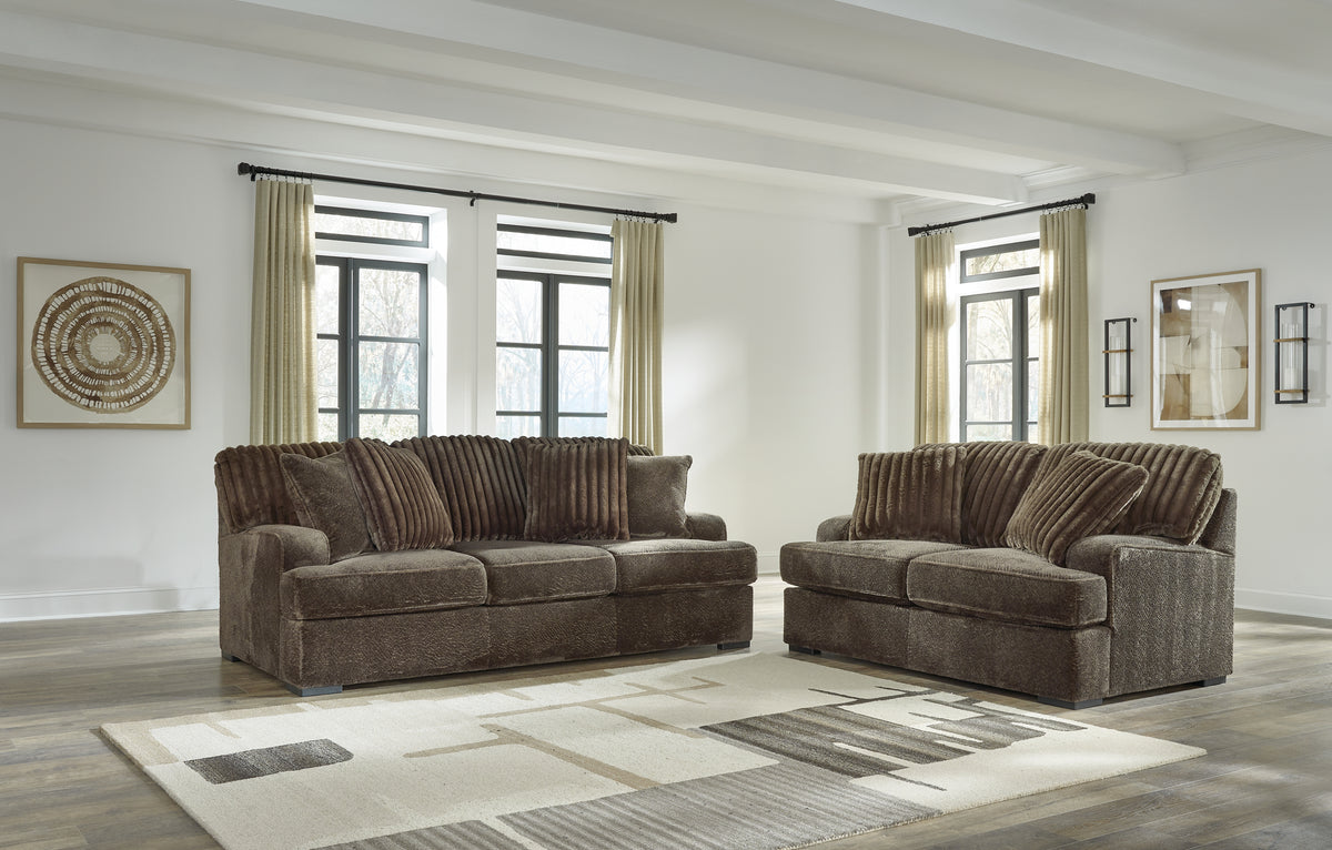 Best Furniture Outlet - Ashley Furniture - Aylesworth Sofa and Loveseat - Sofa and Loveseat - 53702U2